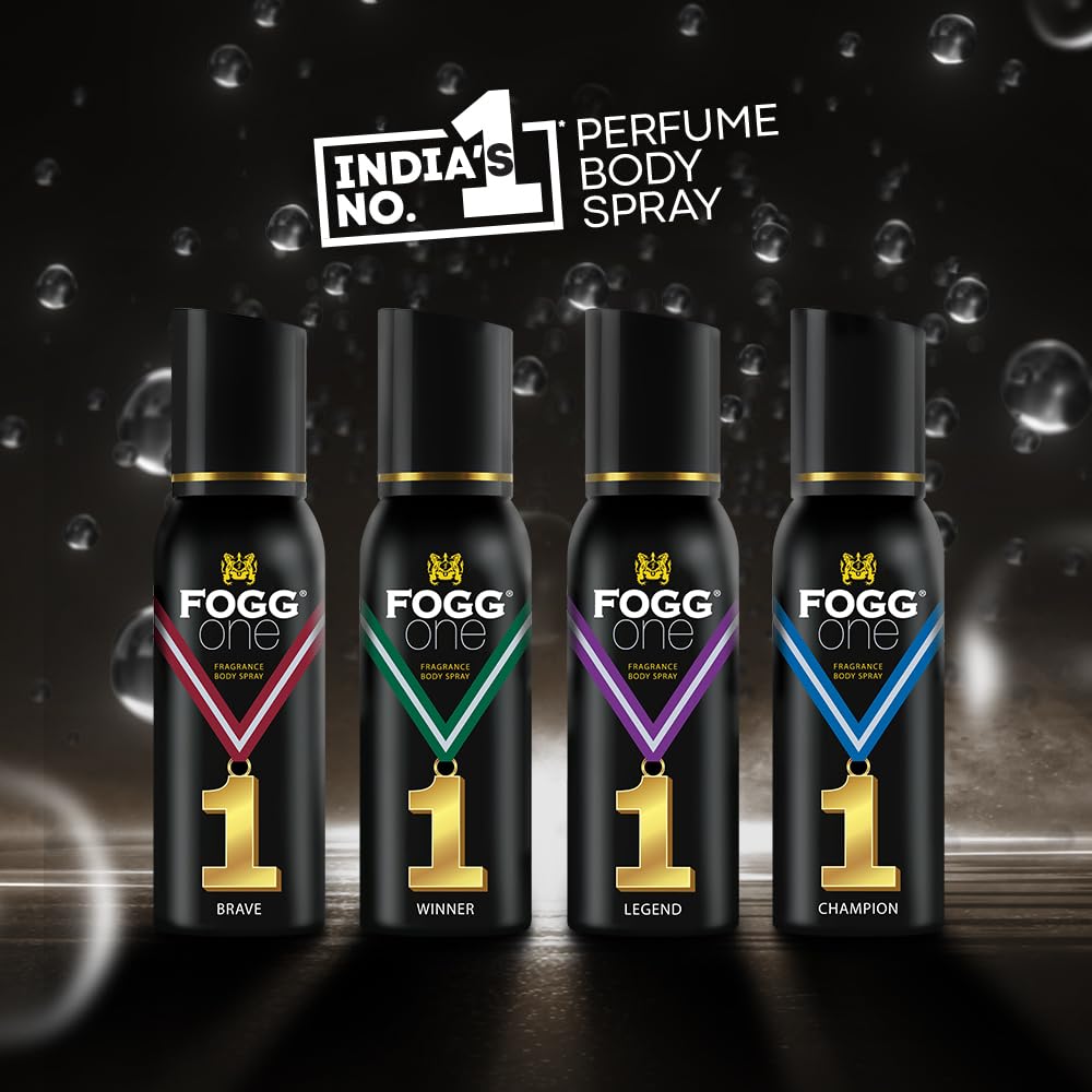 Fogg Fragrance Body Spray One Champion For Men 120 Ml 4 Fl.oz. | Perfect Gift For Boyfriend