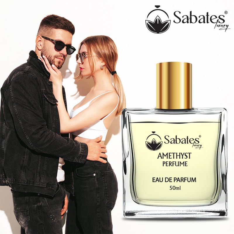 Sabates Amethyst Luxury Eau De Parfum 50ml 1.6 Fl.oz. |  Long Lasting ,  Intense , Oriental Fragrance For Men & Women