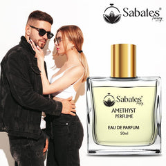 Sabates Amethyst Luxury Eau De Parfum 50ml 1.6 Fl.oz. |  Long Lasting ,  Intense , Oriental Fragrance For Men & Women