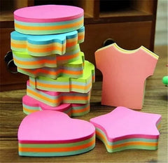 600 Sticky Notes, 6 Different Pad Shaped Multicolor Self-Adhesive Removable