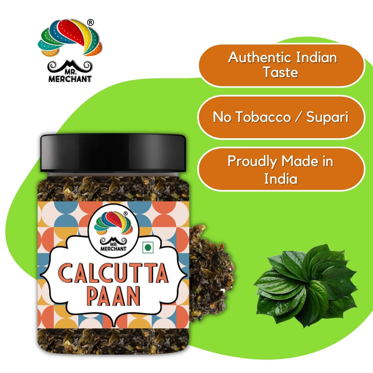 Mr. Merchant Calcutta Meetha Paan Mukhwas 300gm, | After-Meal Snack | Jar Pack