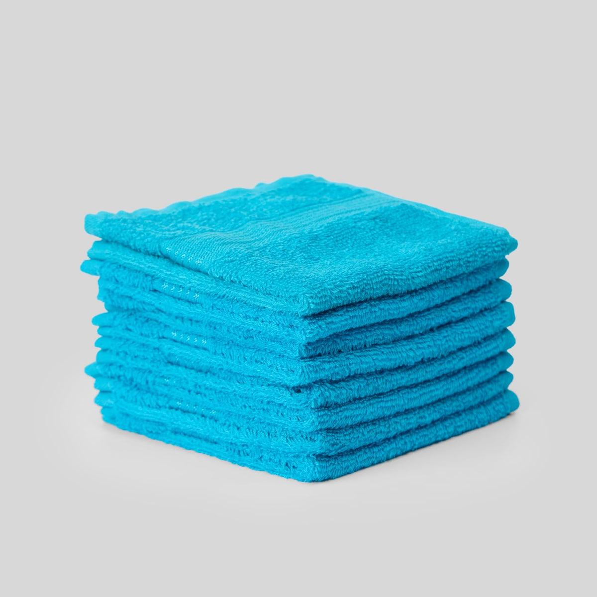 Kopa By Bianca 100% Cotton Soft Terry Face Towel 400 Gsm (Turq) -Pack Of 8