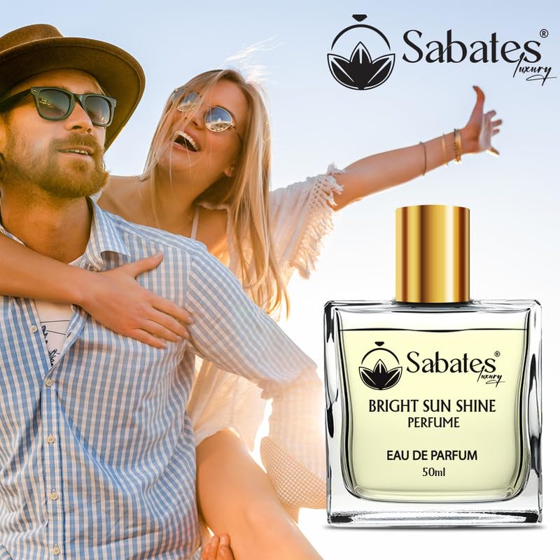 Sabates Bright Sunshine Eau De Parfum 50ml 1.6 Fl.oz. | Long Lasting Unisex Fragrance | Perfect Gifting Option For Your Loved Ones