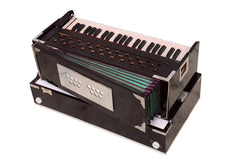 Musical Instrument Folding Harmonium With Full Wooden Top Cover - 42 Keys, 9 Stopper, Two Reeds (Bass + Male), 3 1/2 Octaves, Instant Response Keyboard - No Lag Time