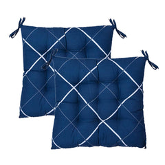 Microfiber Chair Cushion Pad, Chair Back Rest Pillow, Blue, Size - 45 X 47 X 7 Cm | Furniture Cushion, Versatile Use, Lightweight, Breathable | Soft Pillow - Pack Of 2