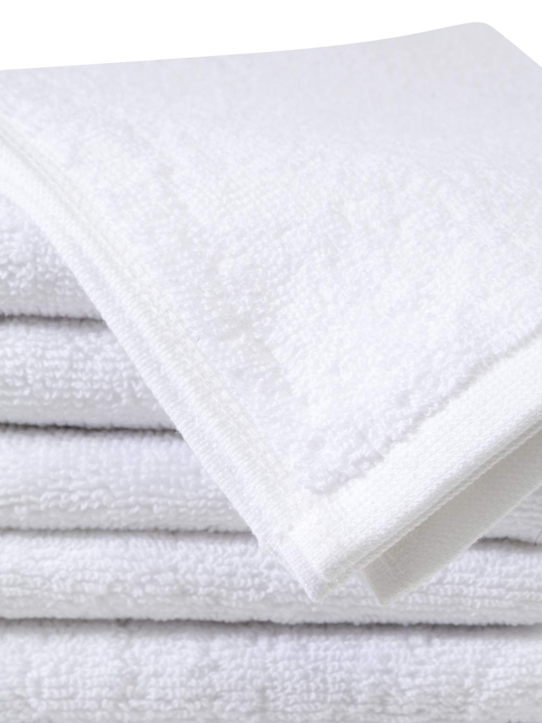 Sanjeev Textiles Trident Hotel Premium 100% Cotton 2 Bath, 2 Hand & 4 Face Towel Sets 2 Kg (White) - 8 Pcs