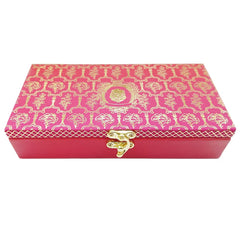 Designer Wodden Fancy Shagun Gift Boxes For Wedding, Shagun Cash Box Or Money Box With Mgi Printing For Wedding, Engagement, Holi, Diwali, Baby Showers, Colour - Pink, Pack Of 2