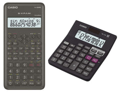 Casio FX-82MS 2nd Gen Scientific Calculator & Casio Desktop Calculator | 3 Years Warranty - Trigonometrical, Logarithmic, Permutation, Combination