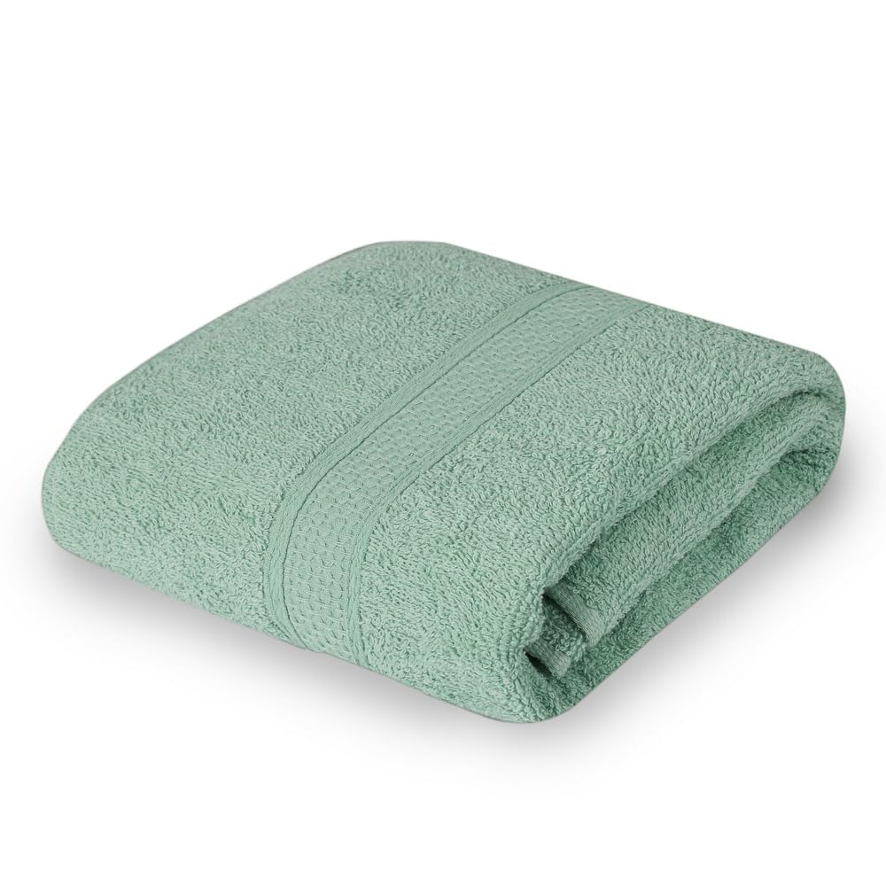 Fezora 100% Cotton Bath Towel 450 Gsm | Ultra Soft, Quick Dry, High Absorbency, Skin-Friendly Large Size Bath Towel (Firozi)