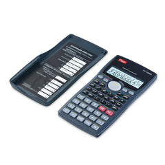 Flair FC-100MS Desktop Scientific Calculator | LCD Screen Display With Easy To See | New Additional Features With Data Editor & Soft Keys | Ideal For Use Student & Financial Work | Black