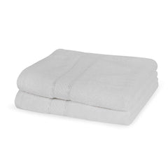 Fresh From Loom Luxury Fur Collection Hand Towel 500 Gsm Napkins Cotton High Absorbency Double Stitched Size (White) - Set Of 2