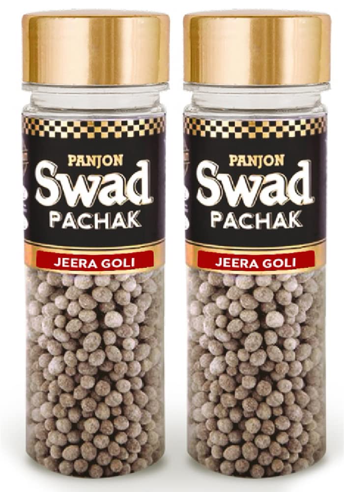 Panjon Swad Jeera Goli Mukhwas 280gm, (140gm *2) | Digestive Mouth Freshener