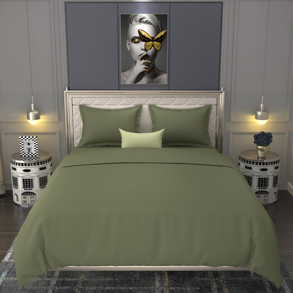 100% Cotton Bedsheet For Double Bed With 2 Pillow Covers - 90 X 100 Inches, Dark Green | Premium Fabric Is Lightweight, Soft & Comfortable Bedsheet