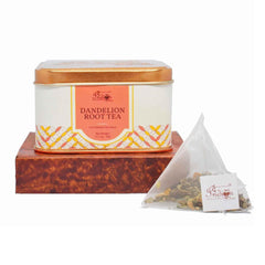 The Indian Chai Dandelion Root Tea - 15 Pyramid Tea Bags | Improves Kidney Function & Digestive Health - Caffeine Free, Gluten Free