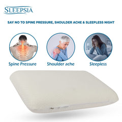 Cooling Gel Cervical Memory Foam Pillow, For Neck & Shoulder Pain Relief, Standard Size - 23 X 14.5 X 4 Inch | Orthopedic White Pillow For Pain Relief, Washable Cover - Pack Of 4