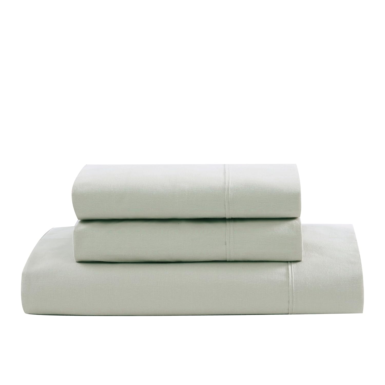 100% Organic Cotton Bedsheet For Double Bed With 2 Pillow Covers | 90 X 100 Inches, Sage Green | Soft & Comfortable Fabric, Machine Washable