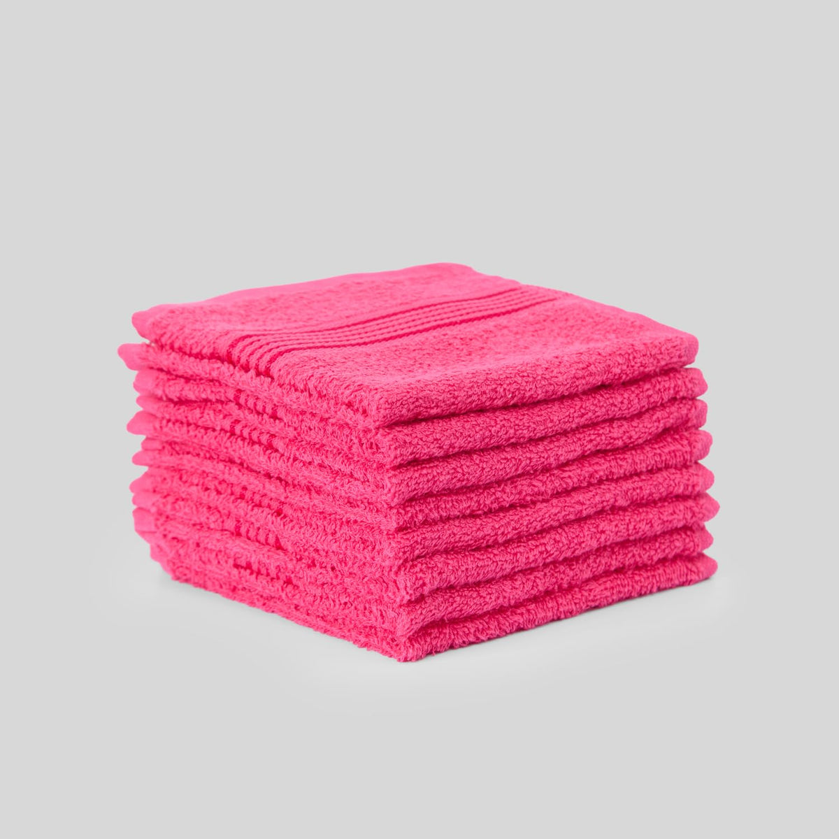 Kopa By Bianca 100% Cotton Soft Terry Face Towel 400 Gsm (Pink) -Pack Of 8