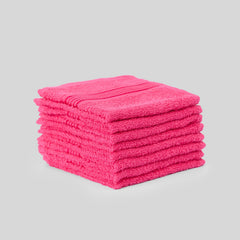 Kopa By Bianca 100% Cotton Soft Terry Face Towel 400 Gsm (Pink) -Pack Of 8