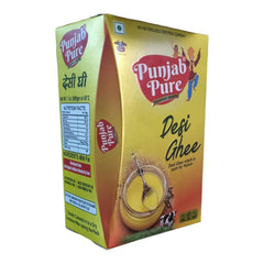 Pure Desi Cow Ghee By Punjabpure | Homemade & Fresh Prepared Using Traditional Method Desi Cow Ghee Good For Chapatis, Parathas | (1 Litre) 33.8 Ounce | Box Pack