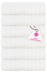 Casa Copenhagen Egyptian Cotton Ecstatic Hand Towel 740 Gsm (Bright White)- 6 Pcs