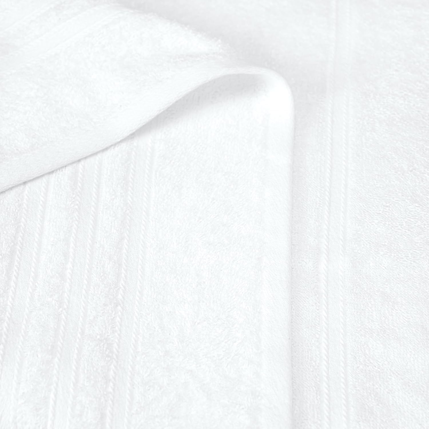 Tiqh 100% Cotton Thick & Plush Luxury Hand Gym & Workout Hand Towel 800 Gsm - Set Of 4 (White)