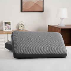 Memory Foam Pillow For Sleeping, Orthopedic Pillows For Neck Pain, Light Grey - 21 X 15 X 5 Inch | Memory Foam Pillows, Bed Pillow, Medium Firm, Care - Light Machine Wash - Set Of 4
