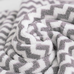 Black Gold The Finer Touch Microfiber Zigzag Bath Towel 1050 Gsm | Soft & Quick Dry Towel Lightweight & Absorbent Use For Men & Women (Grey) - Pack Of 3