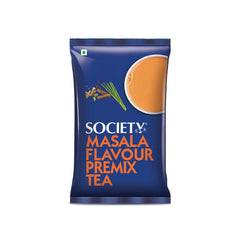Society One Minute Tea Masala Flavor Instant Premix Tea - 1 Kg Pouch, 35.2 Ounce | Made With Ginger, Clove, Black Pepper, Cinnamon - Low Caffeine Chai Patti | Flavored Instant Tea