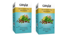 Girnar Detox Desi Kahwa Green Tea - Pack Of 2 X 90gm, 3.17 Ounce Each, 36 Individually Foil Wrapped Tea Bags | ?No Artificial Colors, No Artificial Flavor, No Preservatives - Low Caffeine Green Tea