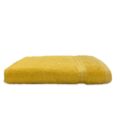Welspun 100% Cotton Bath Towel 500 Gsm | Anti Bacterial Bright Colours High Absorbency Cotton Bath Towels (Yellow)