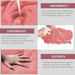 Comforic Microfiber Large Size Bath Towel 450 Gsm | Ultra Soft, Absorbent, Lightweight, Quick Dry Bath Towel | Pack Of 1 (Pink)