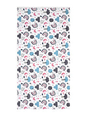 Mafatlal Coo Coo 100% Cotton Kids Bath Towel 250 Gsm | Soft, Lightweight & Quick-Dry Fun Cartoon Print Towel (Multicolor) - 1 Pcs
