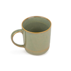 Large Ceramic Coffee Mug Set Of 2 - Pistachio Green, 400ml Each | Ceramic Mug With Glossy Finish - Mug For Coffee | Ceramic Coffee Mug - Porcelain Coffee Cup | Microwave Safe
