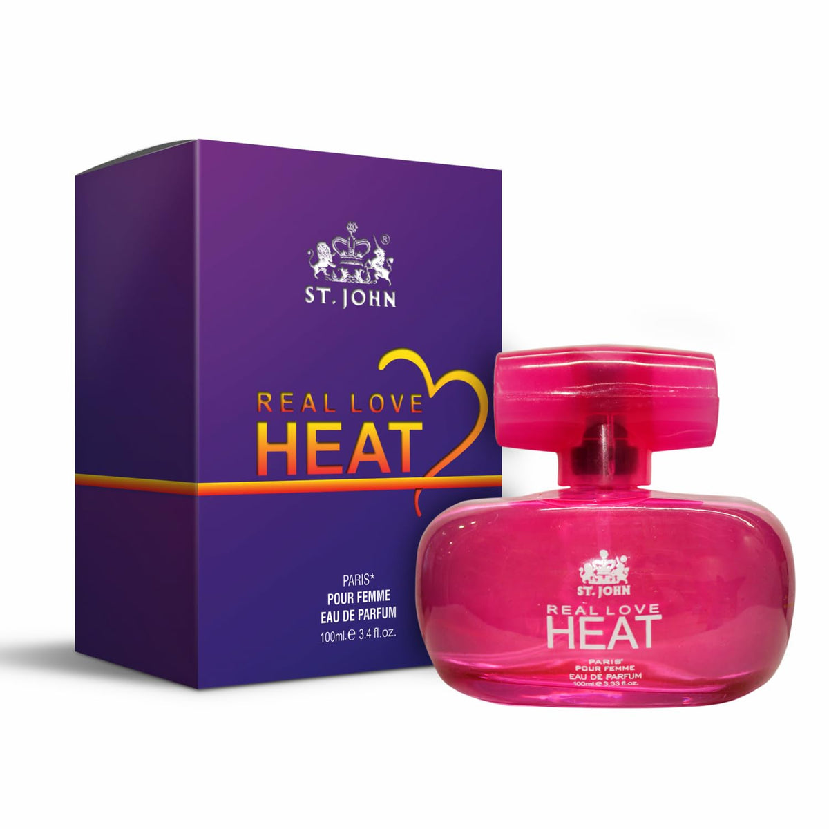 St. john Real Love Heat Body Pour Femme Eau Da Perfum 100ml 3.4 Fl.oz. | Perfect Gift For Wife | Best Suited Officewear Perfume