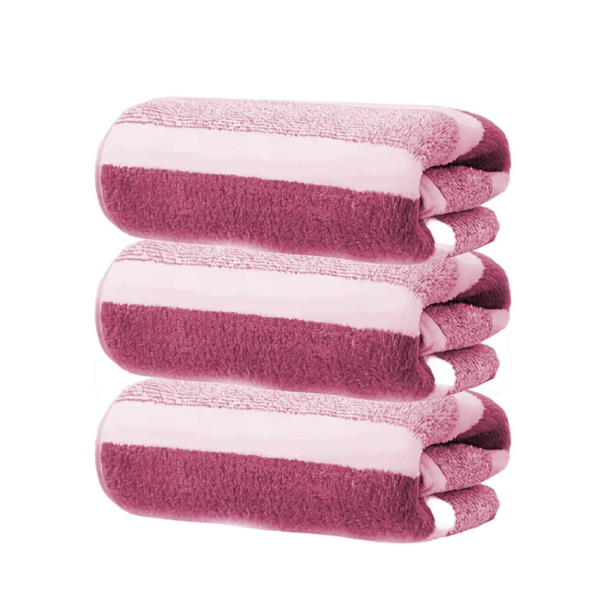 Black Gold The Finer Touch Microfiber Hand Towel 750 Gsm | Soft & Quick Dry, Super Absorbent, Lightweight Towel (Pink & White) - Pack 0f 3