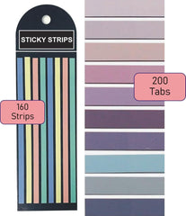 10 Color Book Tabs With 4 Colors Highlighting Stripes, Easy To Stick, Combo - 360 Pieces