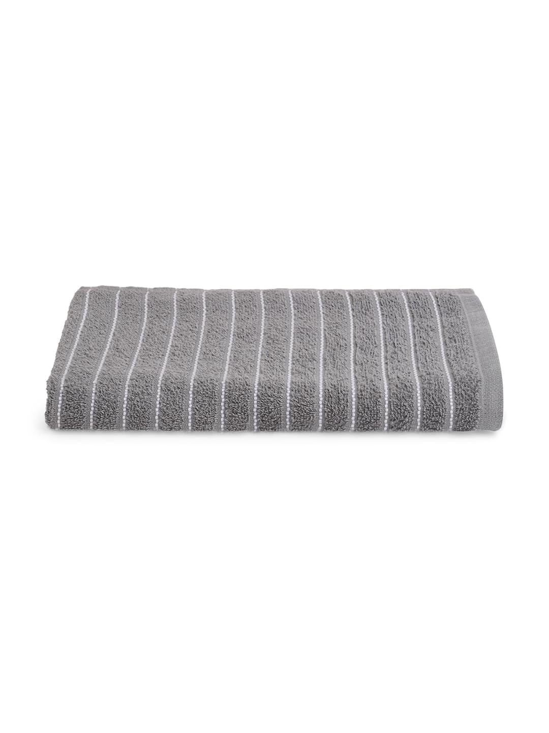 Welspun 2 In-1 100% Cotton 400 Gsm Bath Towel (Gunmetal Grey)