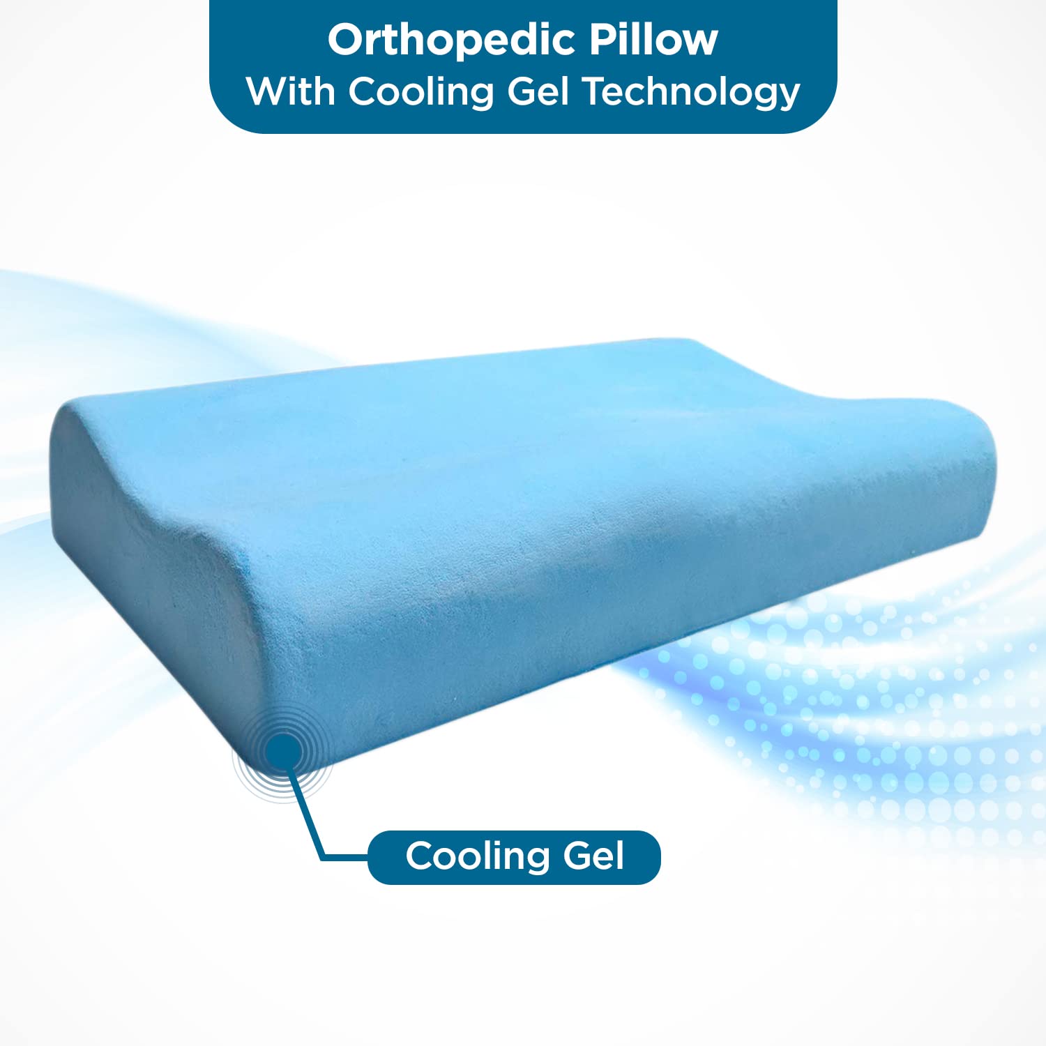 Cervical Orthopedic Contour Memory Foam Neck Pain Relief, Regular Use | Standard Size, Ergonomic Design, Hypoallergenic & Breathable, Side & Back Sleepers - Washable Cover - Pack Of 1