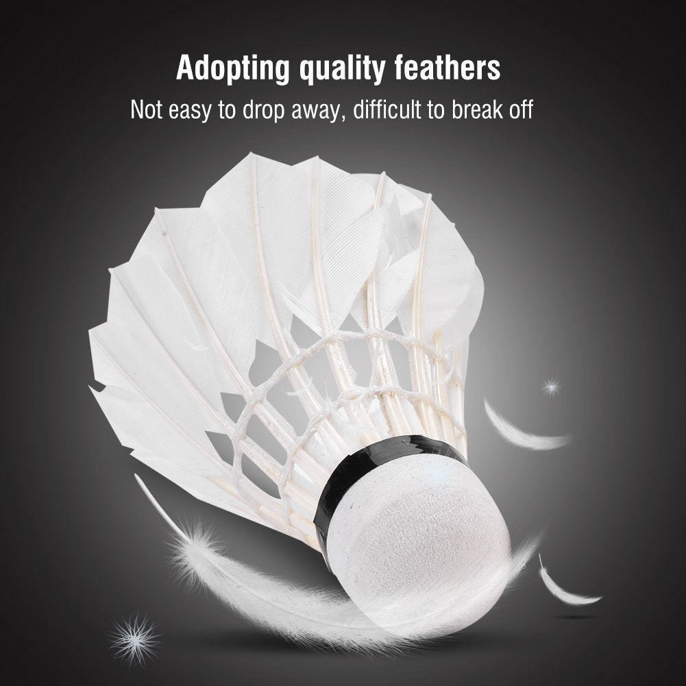 Vgeby Regail Badminton Feather Shuttlecocks For Practice & Training | White , Pack Of 3