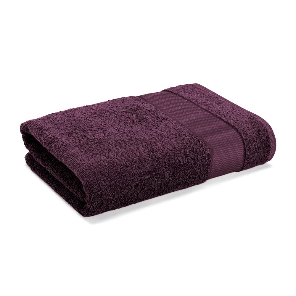 Wakefit 100% Cotton Bath Towels Large Size 500 Gsm | Bathing Towel For Men & Women Terry -1 Pieces (Grape Wine)