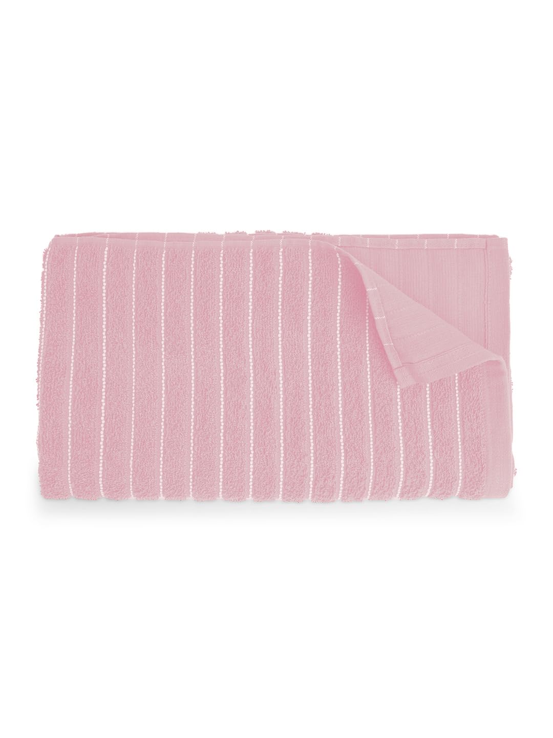 Welspun 2 In-1 100% Cotton 400 Gsm Bath Towel (Parfait Pink)