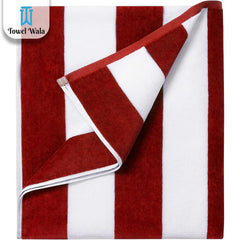 Towel Wala Striped Soft Turkish Cotton Large Bath Towel 450 Gsm | For Men & Women, Hotel Pool Towel (Pack Of 4)