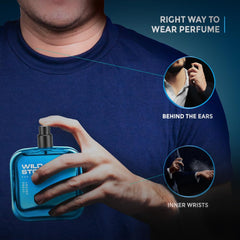 Wild Stone Hydra Energy Eau De Parfum For Men 100ml 3.4 Fl.oz. | Long Lasting Fragrance