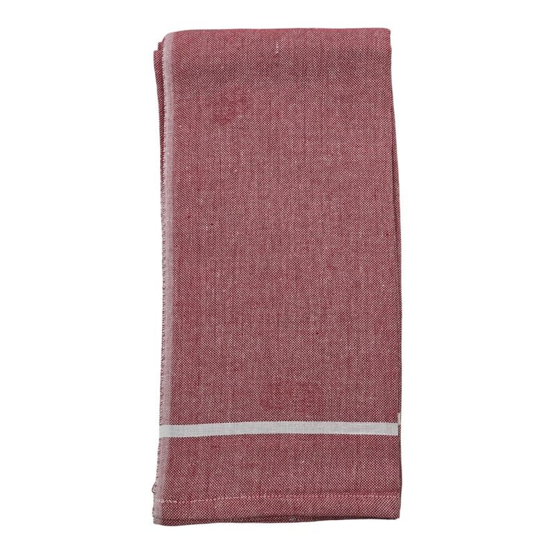 Ambika Stores & Readymades Large Size Kerala Traditional Cotton Bath Towel/Thorthu 350 Gsm | Light Weight Kerala Thorth & Stitched Towels (Rosy Brown)