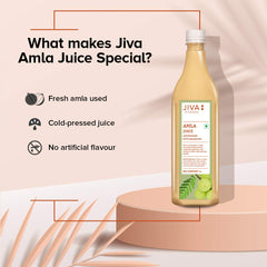 Jiva Amla Juice 100% Pure & Natural Helpful In Digestion, Enhance Skin, Hair & Eye | 1 Litre 2.2lbs Each Pack Of 2