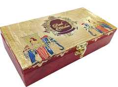 Designer Wodden Fancy Shagun Gift Boxes For Wedding, Shagun Cash Box Or Money Box With Mgi Printing For Wedding, Engagement, Holi, Diwali, Baby Showers, Colour - Multicolour