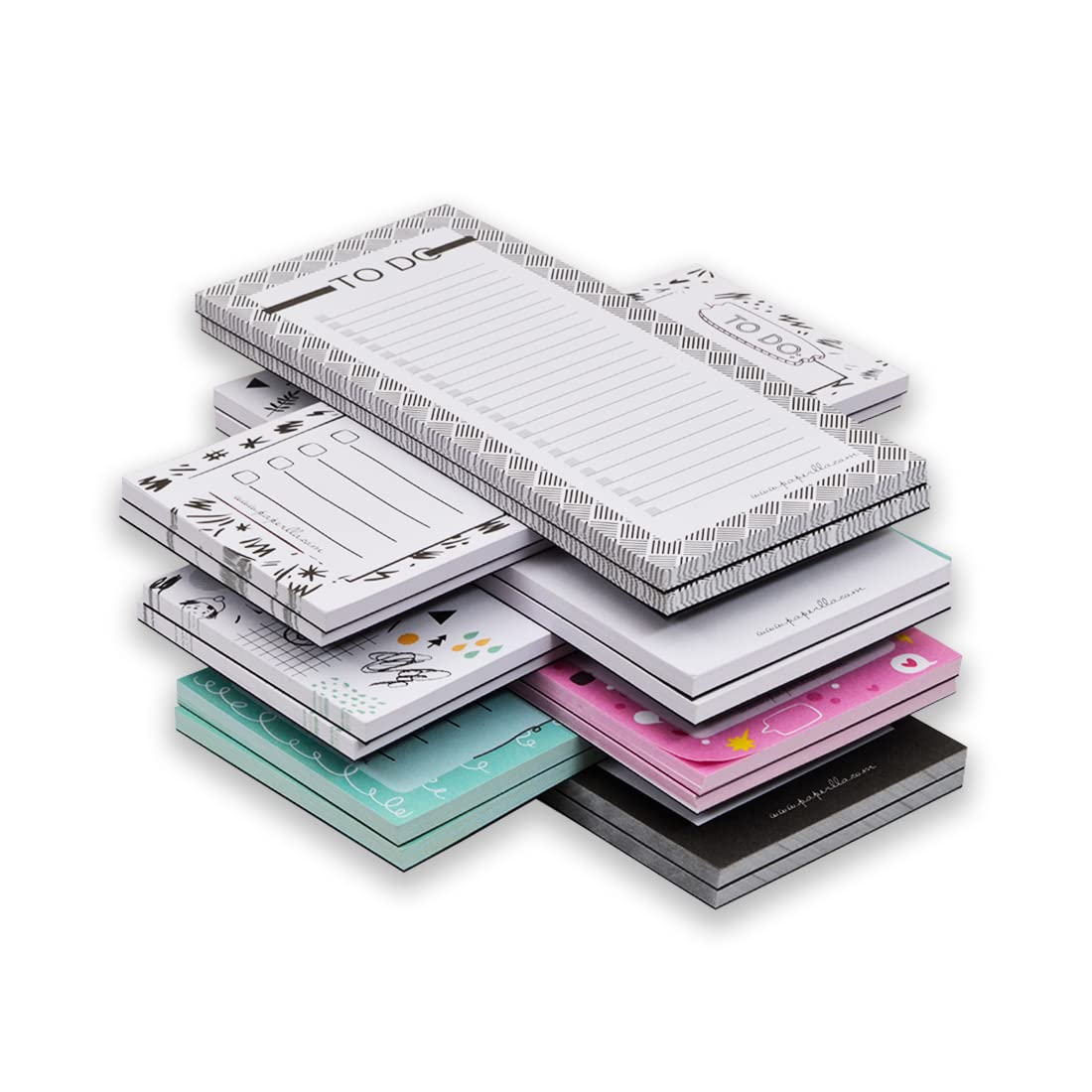 Undated Daily To Do List Notepad, Pad Tear Off Sheets, Cute Day Planners | 100 Pages, Set Of 14