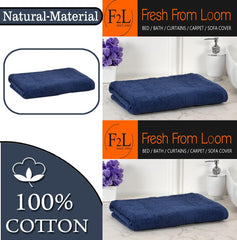 Fresh From Loom Luxury Edition Egyptian 100% Pure Cotton Bath Towel 600 Gsm | High Water Heavy Soft Dual Stitched Bath Towel (Iris Blue)