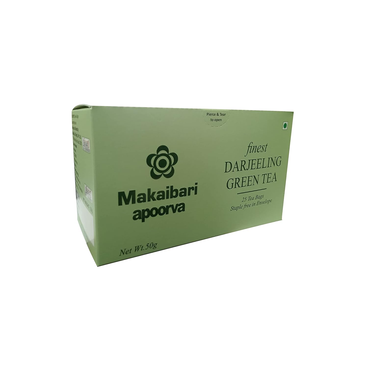Makaibari Apoorva Finest Darjeeling Tea Bag + Darjeeling Green Tea Bag Pack Of 4 - 50gm, 1.7 Ounce, 25 Tea Bags In Each | Low Caffeine, Non-Toxic