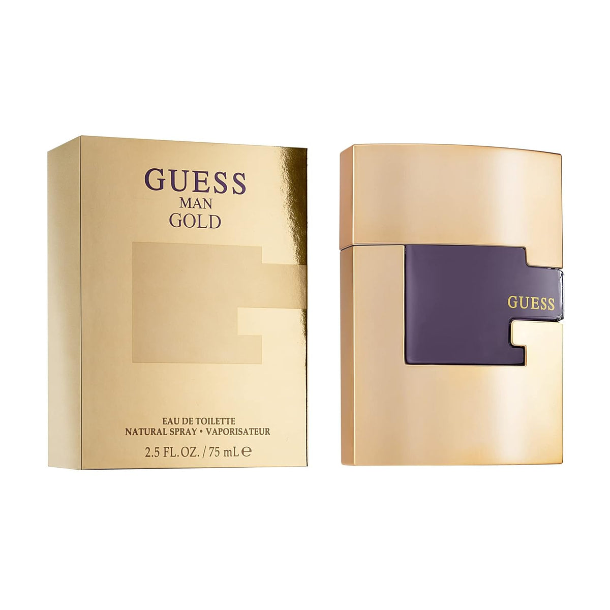 Guess Gold Eau De Toilette Natural Spray For Man 75ml 2.5 Fl.oz. | Long Lasting